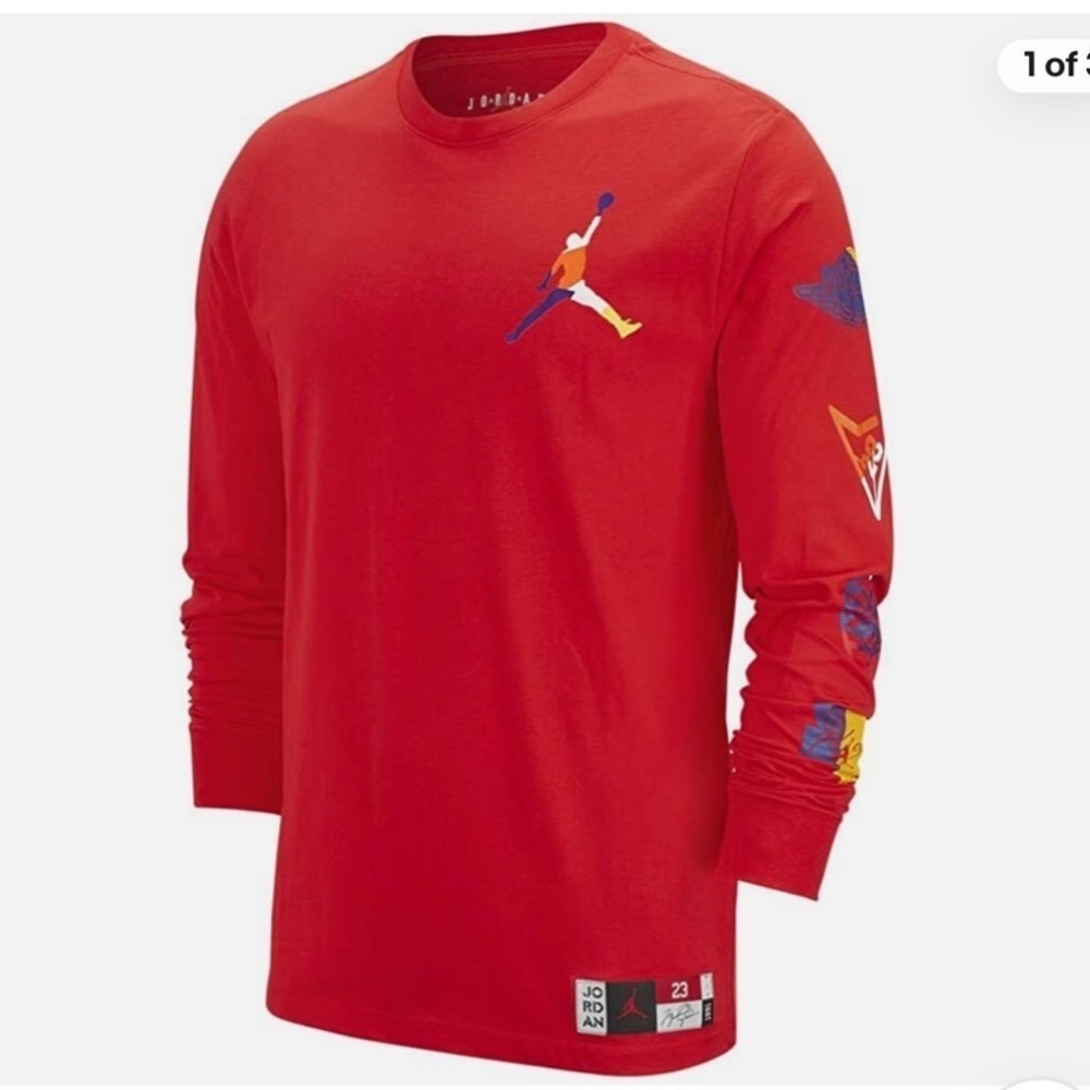 Nike Jordan Sport DNA 23 HBR Long-Sleeve T-Shirt | University Red | large